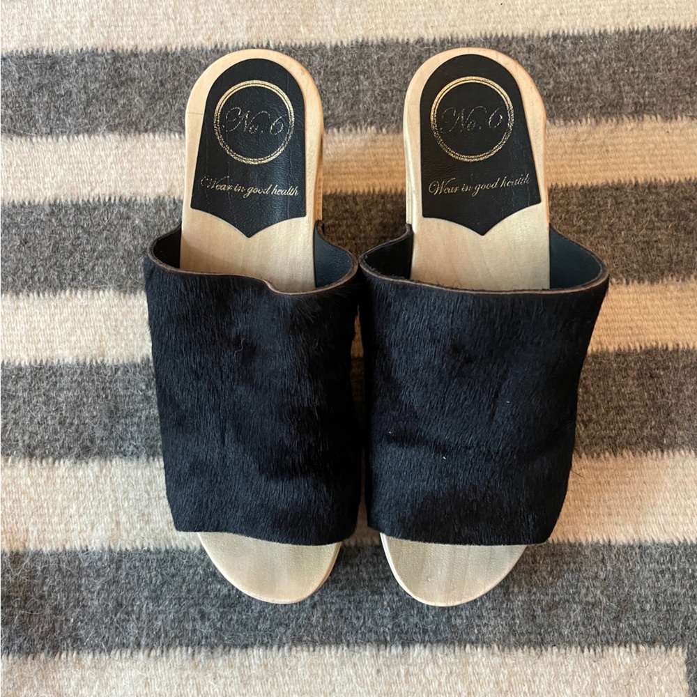 No.6 Cow Hide Wedge Clog